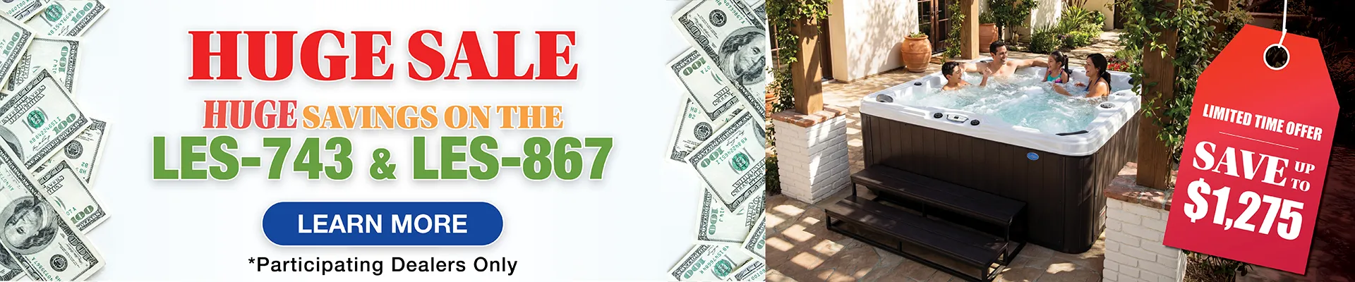 Calspas hot tub being used in a family setting - Bossier City